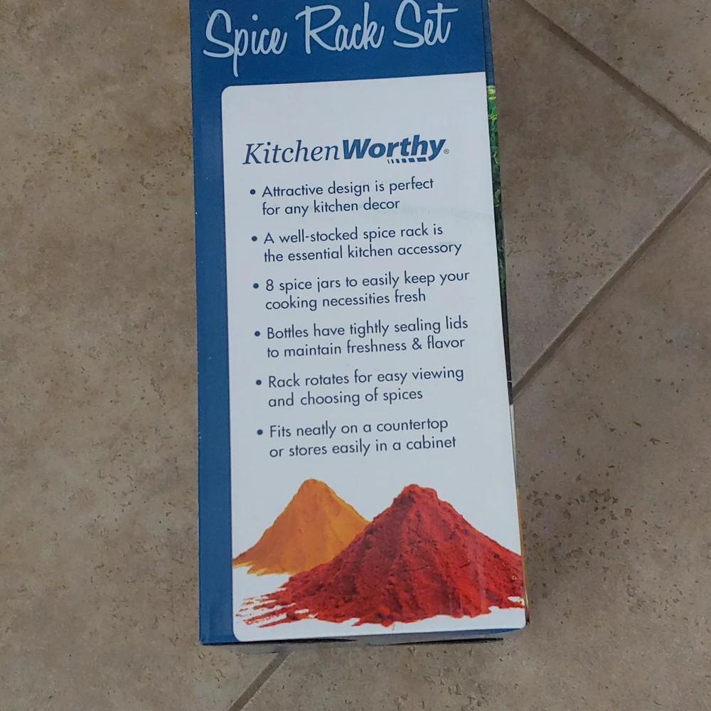 SPICE RACK 8 jars Rotating - Picture 2 of 5